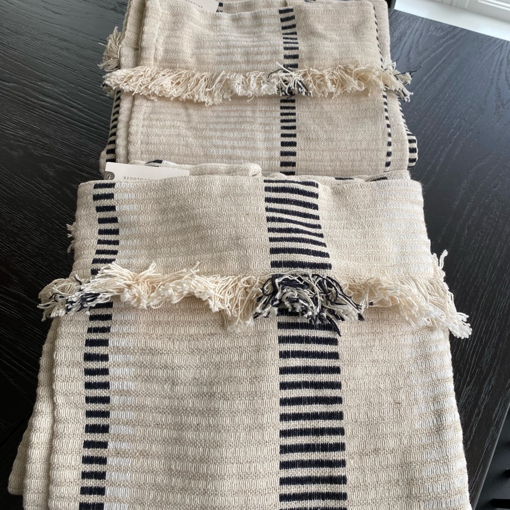 Two New Anthropologie Cotton and Linen Drapery Panels.